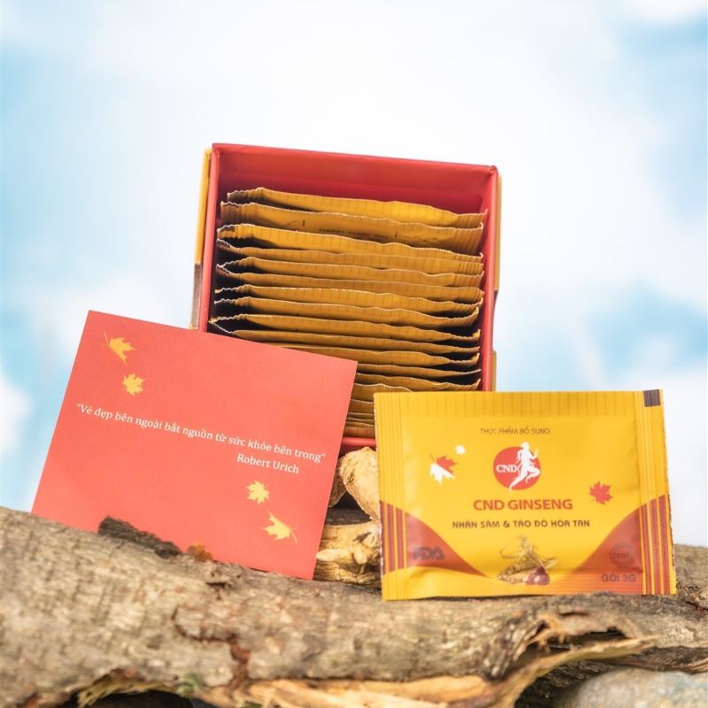 Alternative view of Nhân sâm và táo đỏ hòa tan CND Gingseng